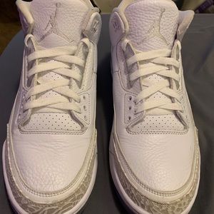 Jordan retro 3 pure white size 10